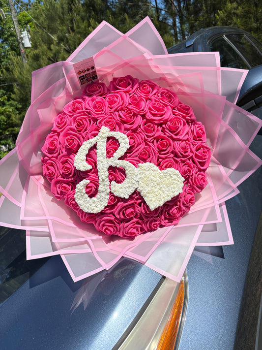 50ct initial artificial bouquet