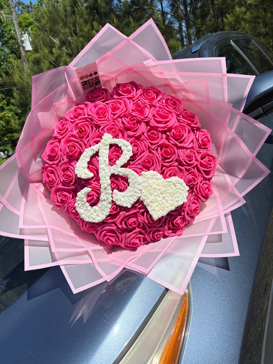 50ct initial artificial bouquet