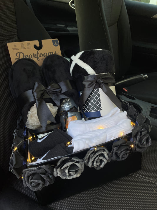 Men pampering basket